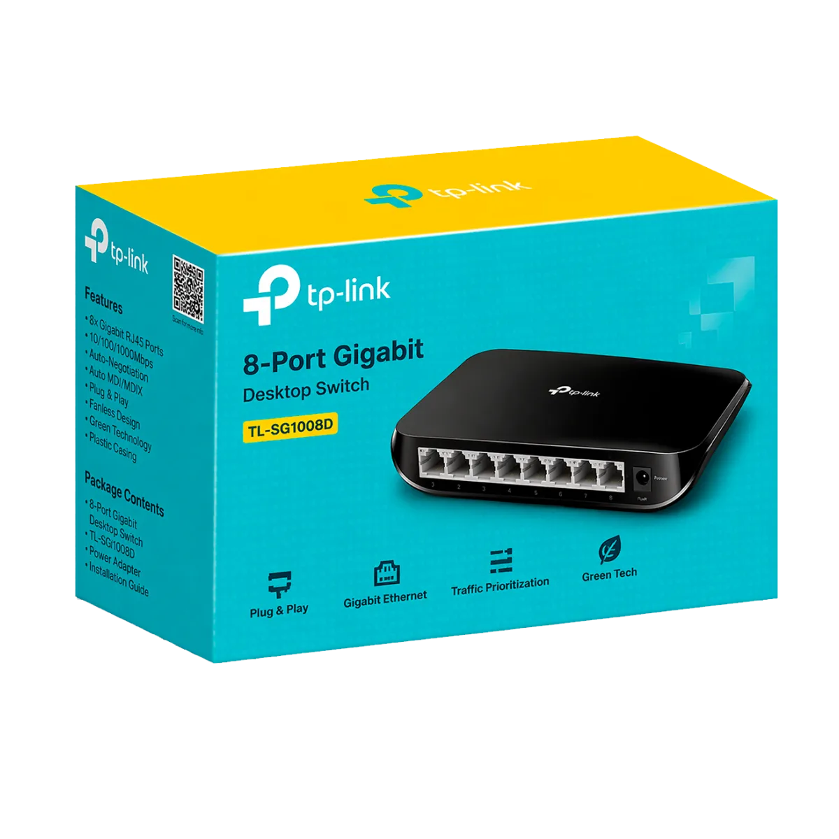 TP-Link TL-SG1008D / 8-портовый гигабитный настольный коммутатор