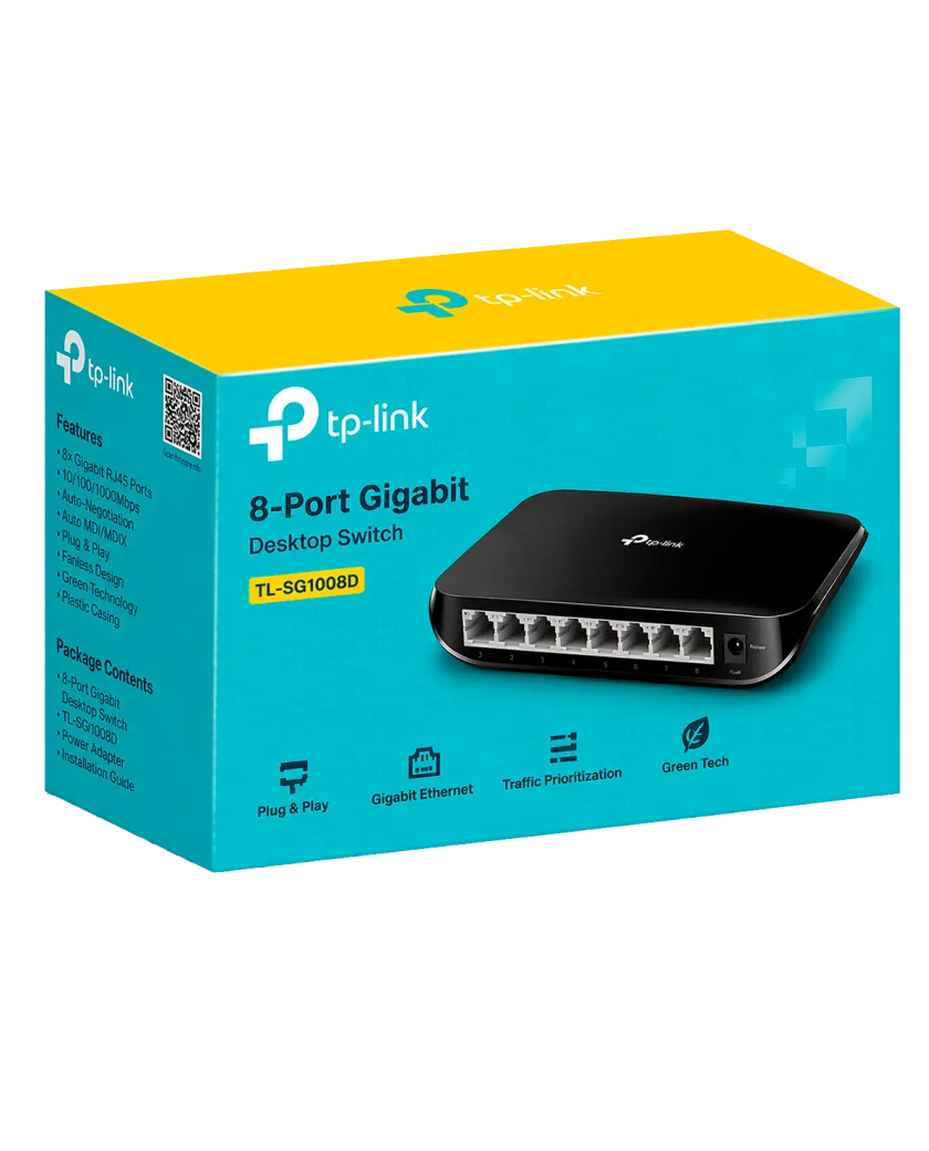 TP-Link TL-SG1008D / 8-портовый гигабитный настольный коммутатор
