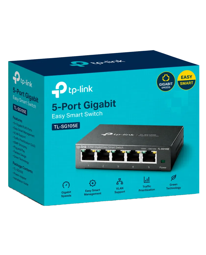 TP-Link TL-SG105E / Easy Smart 5-портовый гигабитный коммутатор