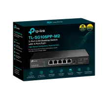 TP-Link TL-SG105S-M2 / 5-портовый настольный коммутатор 2,5G Multi Gigabit