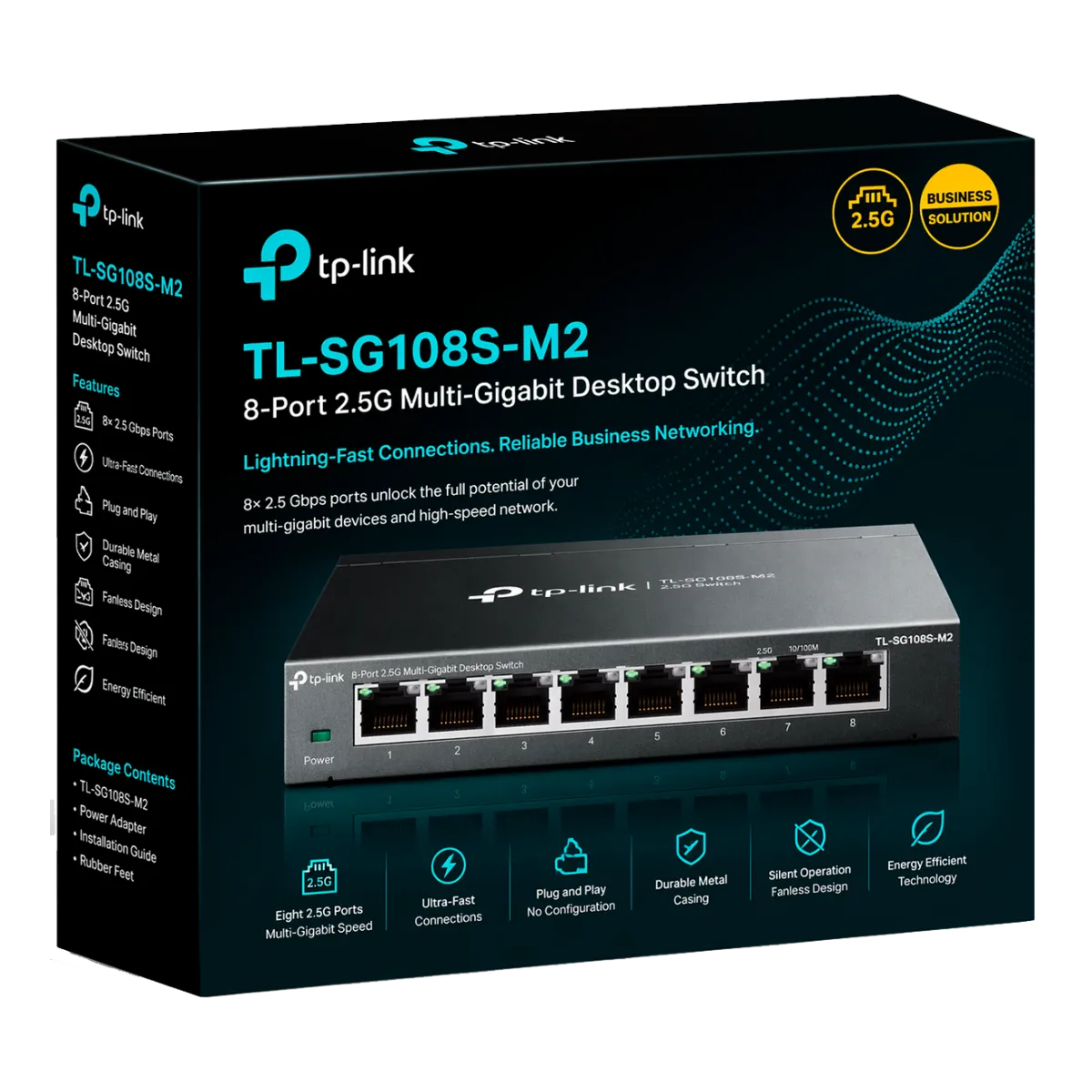 TP-Link TL-SG108S-M2 / 8-портовый настольный коммутатор 2,5G Multi Gigabit