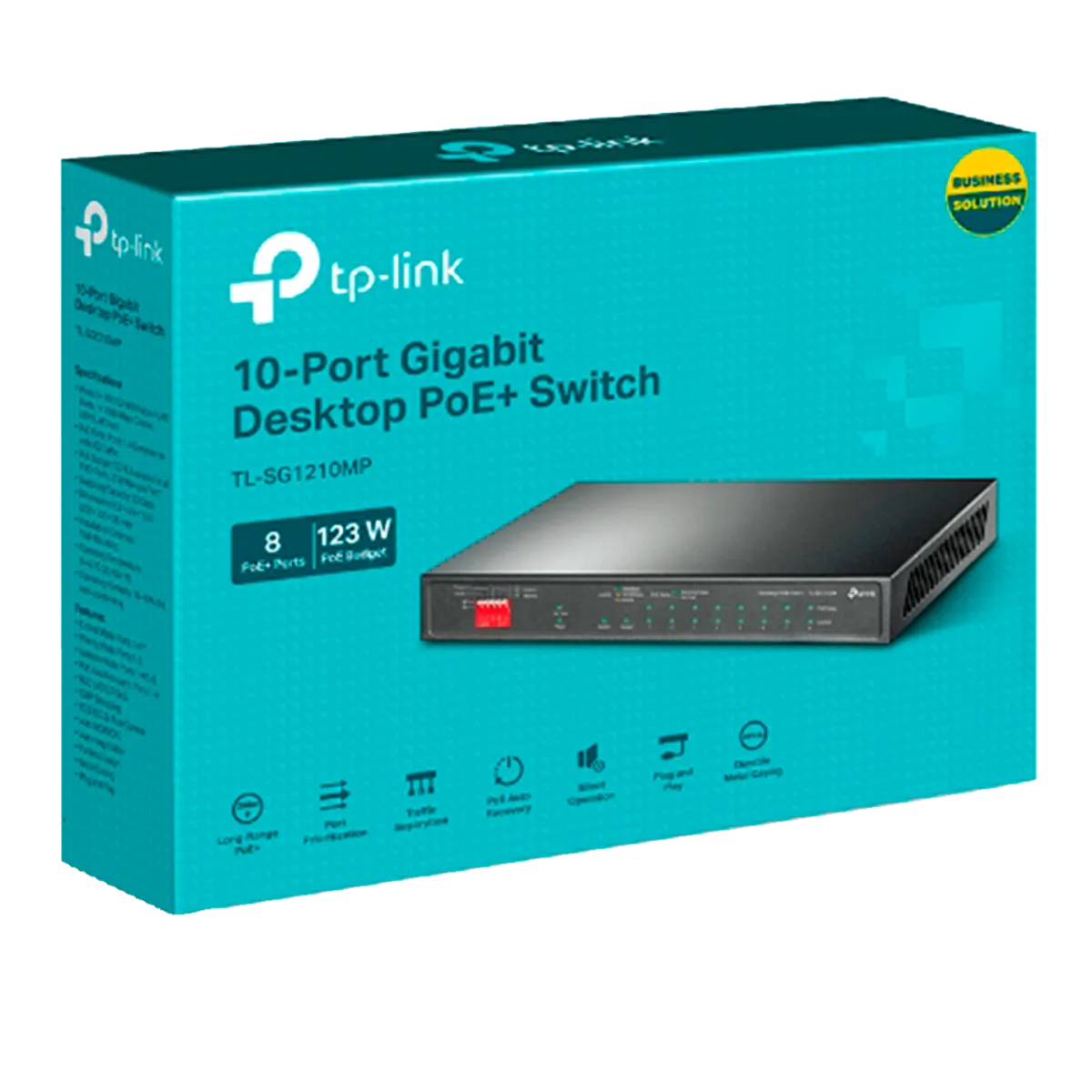 TP-Link TL-SG1210MP / Настольный гигабитный коммутатор на 10 портов с поддержкой PoE+ на 8 портов.