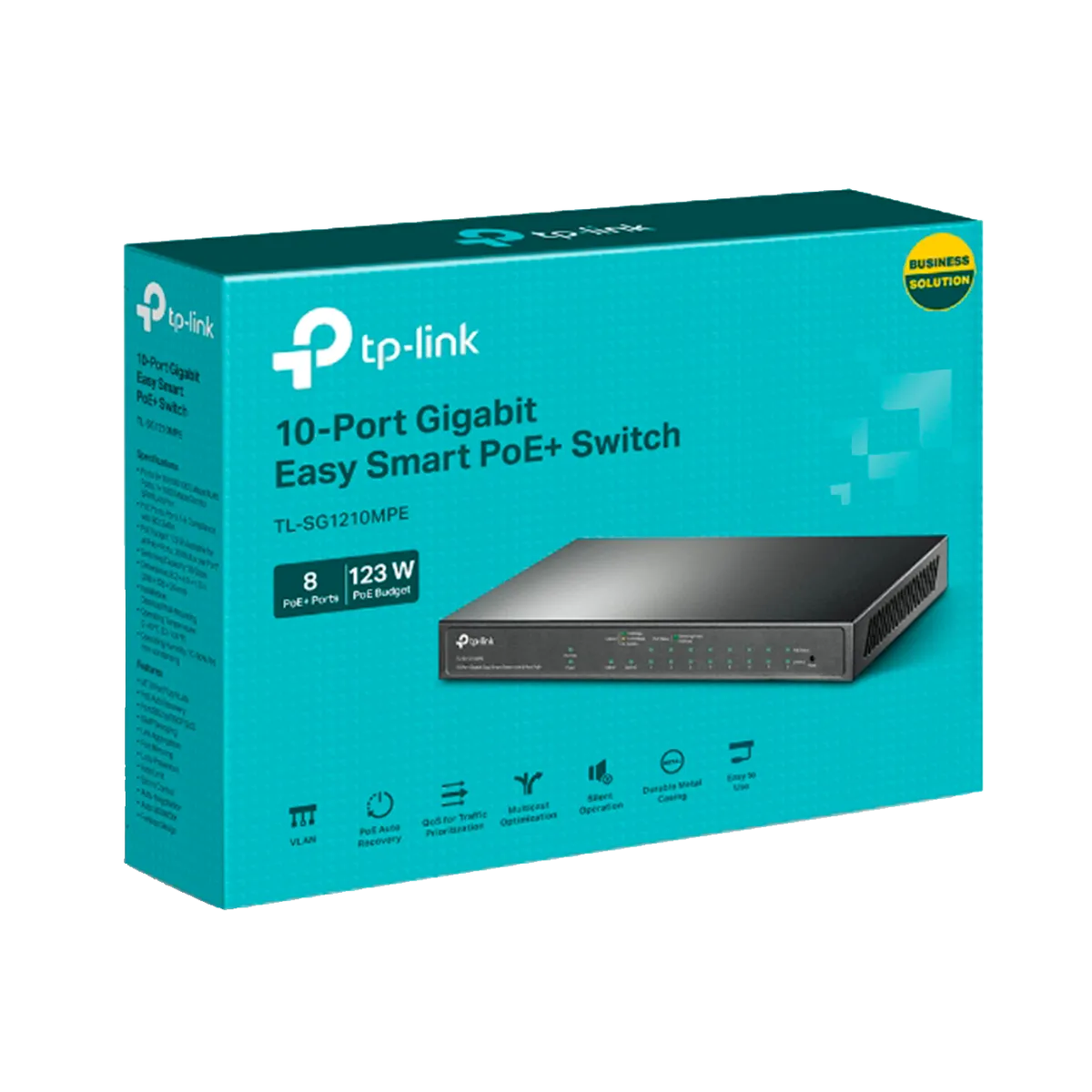 TP-Link TL-SG1210MPE / Easy Smart гигабитный коммутатор с 8 портами PoE+ и 2 SFP слотами