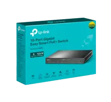 TP-Link TL-SG1210MPE / Easy Smart гигабитный коммутатор с 8 портами PoE+ и 2 SFP слотами