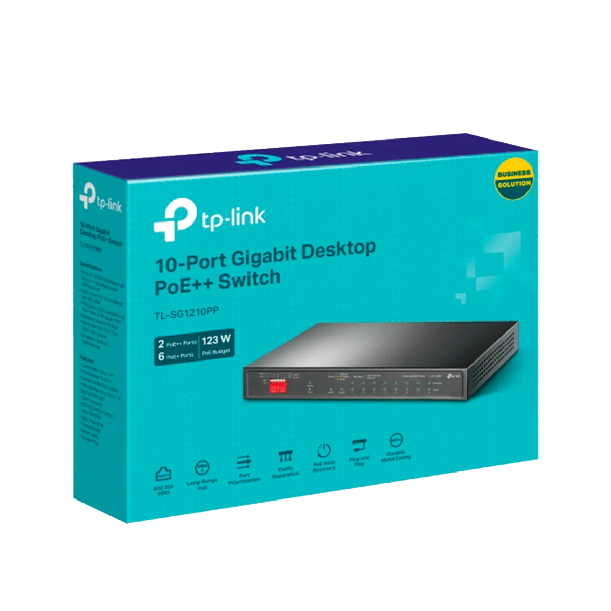 TP-Link TL-SG1210PP / Настольный гигабитный коммутатор на 10 портов с 6 портами PoE+ и 2 портами PoE++