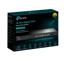 TP-Link TL-SG1218MPE / Easy Smart гигабитный коммутатор с 16 портами PoE+ и 2 SFP слотами