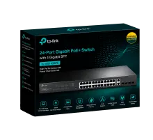 TP-Link TL-SG1428PE / Easy Smart гигабитный коммутатор с 24 портами PoE+, 2 портами без РоЕ и 2 SFP слотами