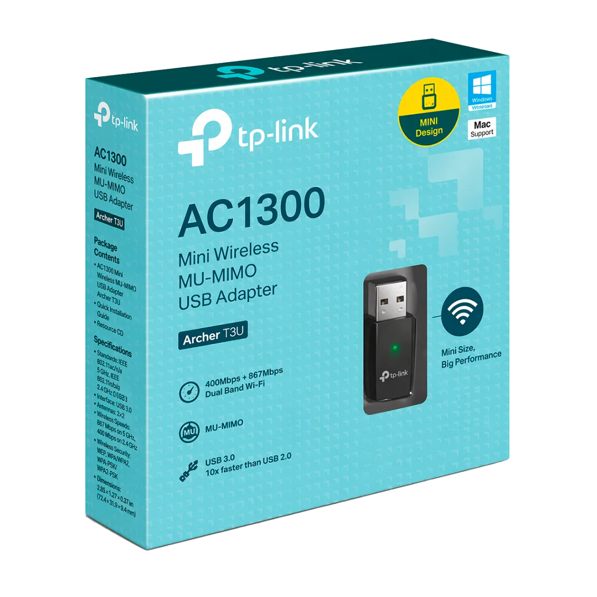 TP-Link Archer T3U / AC1300 Двухдиапазонный беспроводной USB-адаптер Wi-Fi