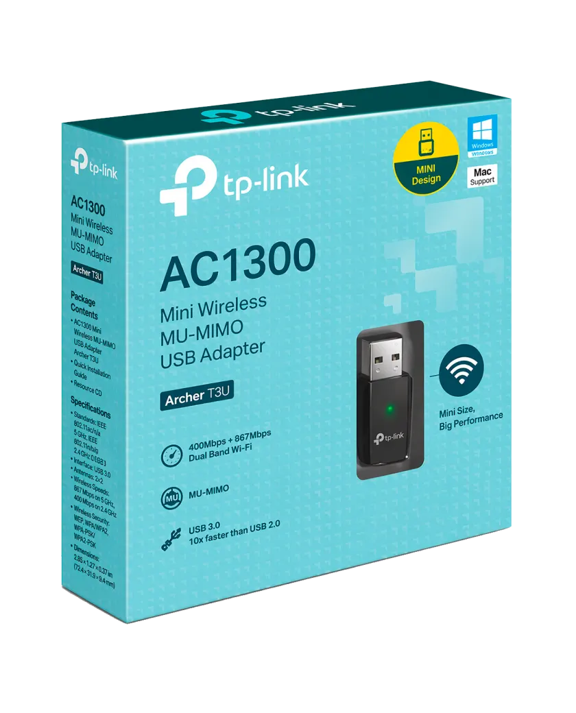 TP-Link Archer T3U / AC1300 Двухдиапазонный беспроводной USB-адаптер Wi-Fi