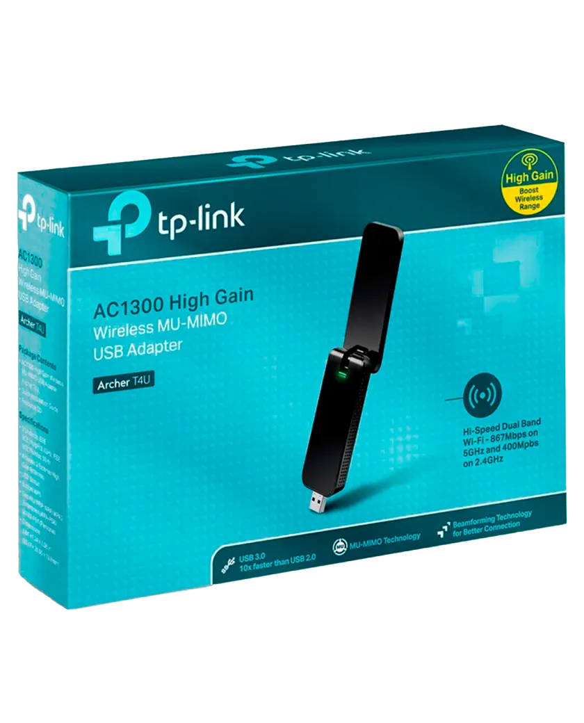 TP-Link Archer T4U / AC1300 Двухдиапазонный беспроводной USB-адаптер Wi-Fi
