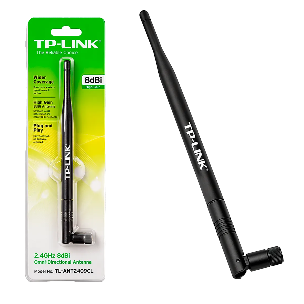 TP-Link TL-ANT2409CL / 2,4 ГГц 9 дБи Всенаправленная антенна для помещений