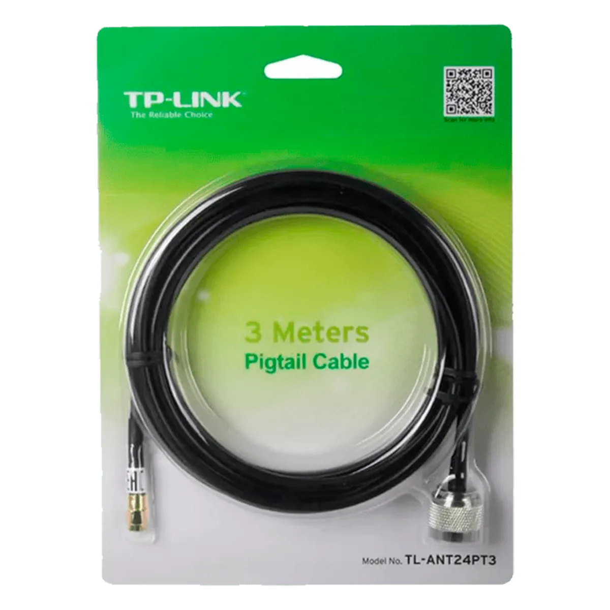 TP-Link TL-ANT24PT3 / Переходник штекер N RP-SMA 3m, Кабель антенный пигтейл (Pigtail)