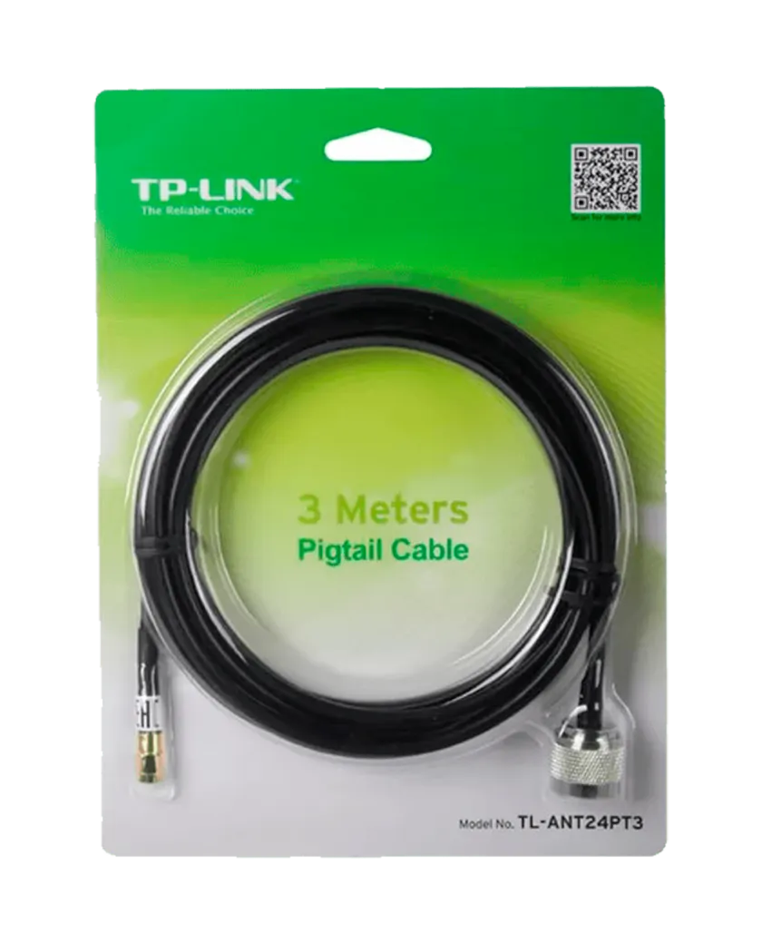 TP-Link TL-ANT24PT3 / Переходник штекер N RP-SMA 3m, Кабель антенный пигтейл (Pigtail)
