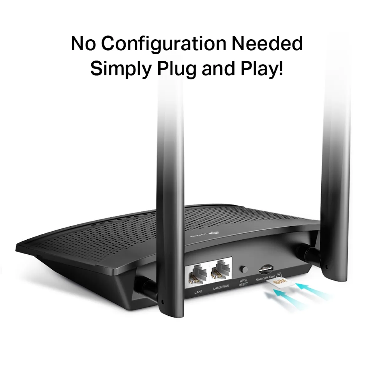 TP-Link TL-MR100P / N300 Портативный 4G LTE-роутер Wi-Fi 4 с Nano-SIM, USB-C и 2×LAN 100 Мбит/с