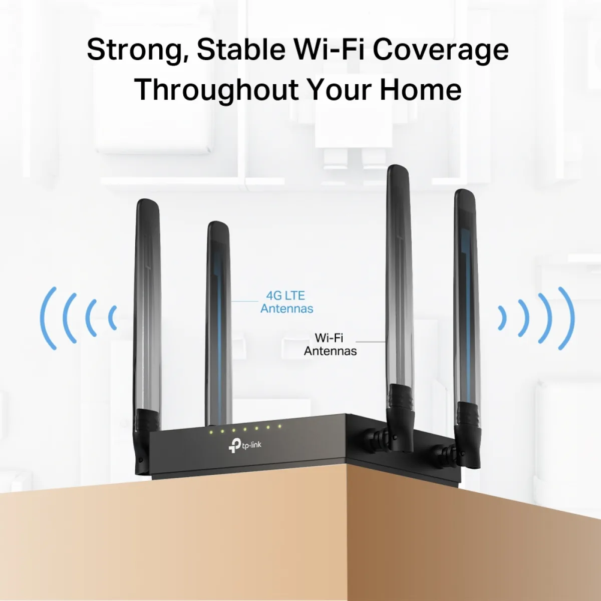 TP-Link TL-MR108 / N300 Беспроводной 4G LTE-роутер Wi-Fi 4 с Nano-SIM, 4×Ethernet и 4 внешними антеннами