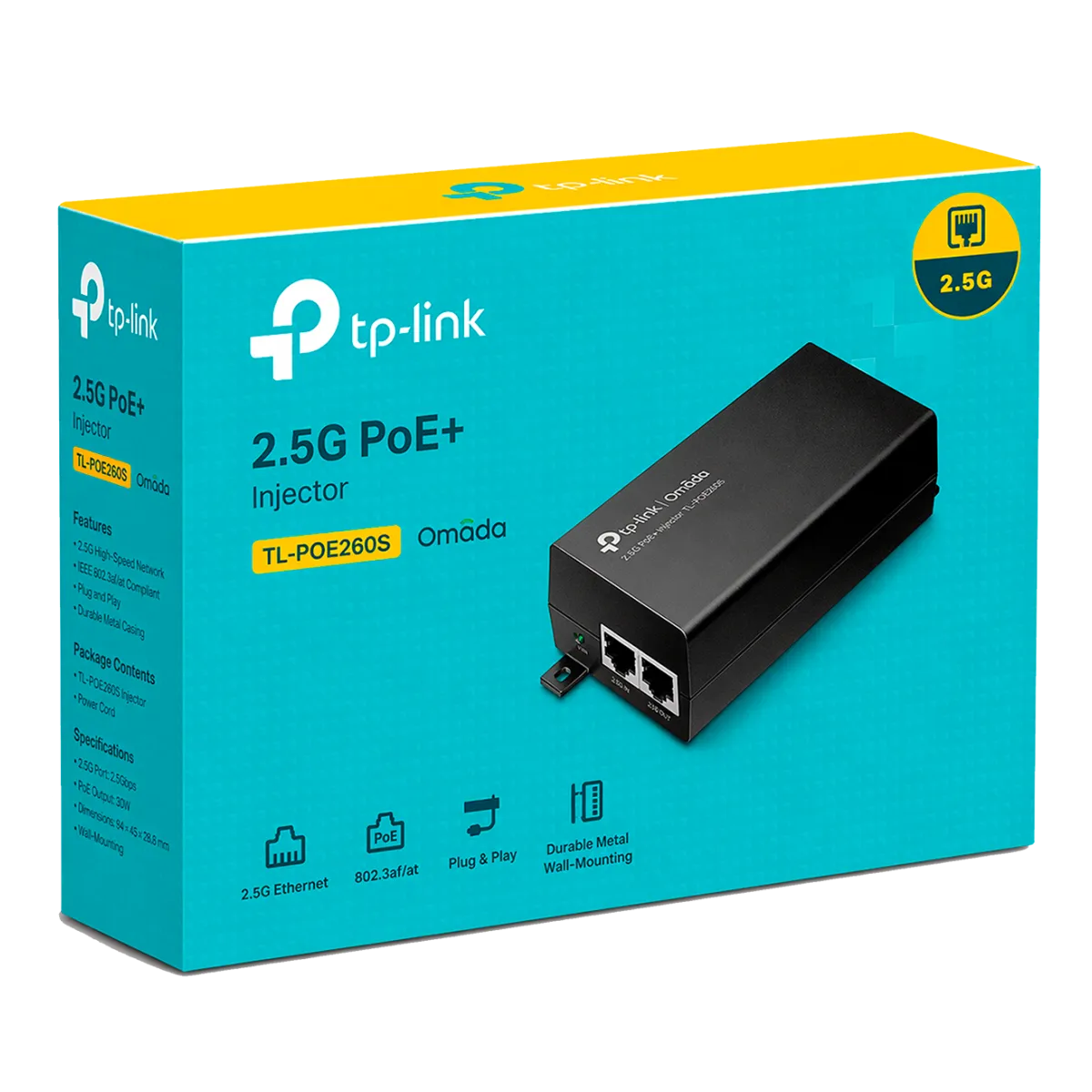 TP-Link Omada PoE260S / Инжектор PoE+ 2,5G