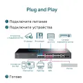 TP-Link TL-SG228PE / 28-портовый гигабитный Easy Managed коммутатор с 24 портами PoE+ и 2 SFP