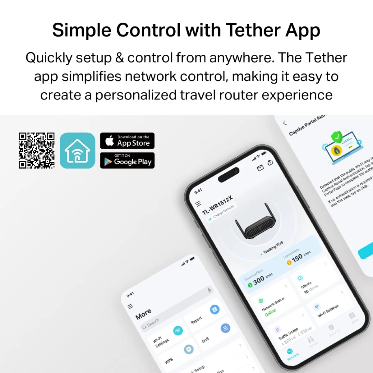 TP-Link TL-WR1512X / AX1500 Портативный двухдиапазонный роутер Wi-Fi 6 с Gigabit Ethernet, USB-C и WireGuard VPN