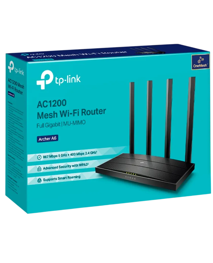 TP-Link Archer A6 / AC1200 Двухдиапазонный гигабитный роутер Wi-Fi