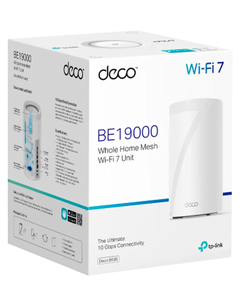 TP-Link Deco BE85 (1-pack) / BE19000 Трехдиапазонная Mesh-система Wi-Fi 7