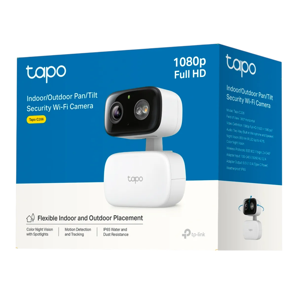 TP-Link Tapo C206 / Умная внтренняя/наружная поворотно-наклонная камера