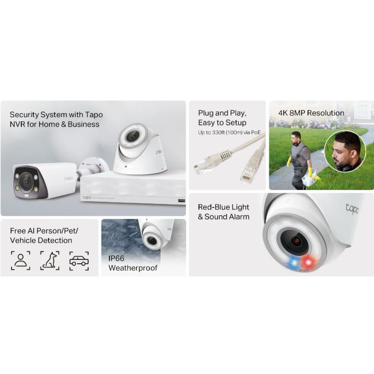 TP-Link Tapo C2085 / Уличная PoE-камера видеонаблюдения в виде поворотной башни