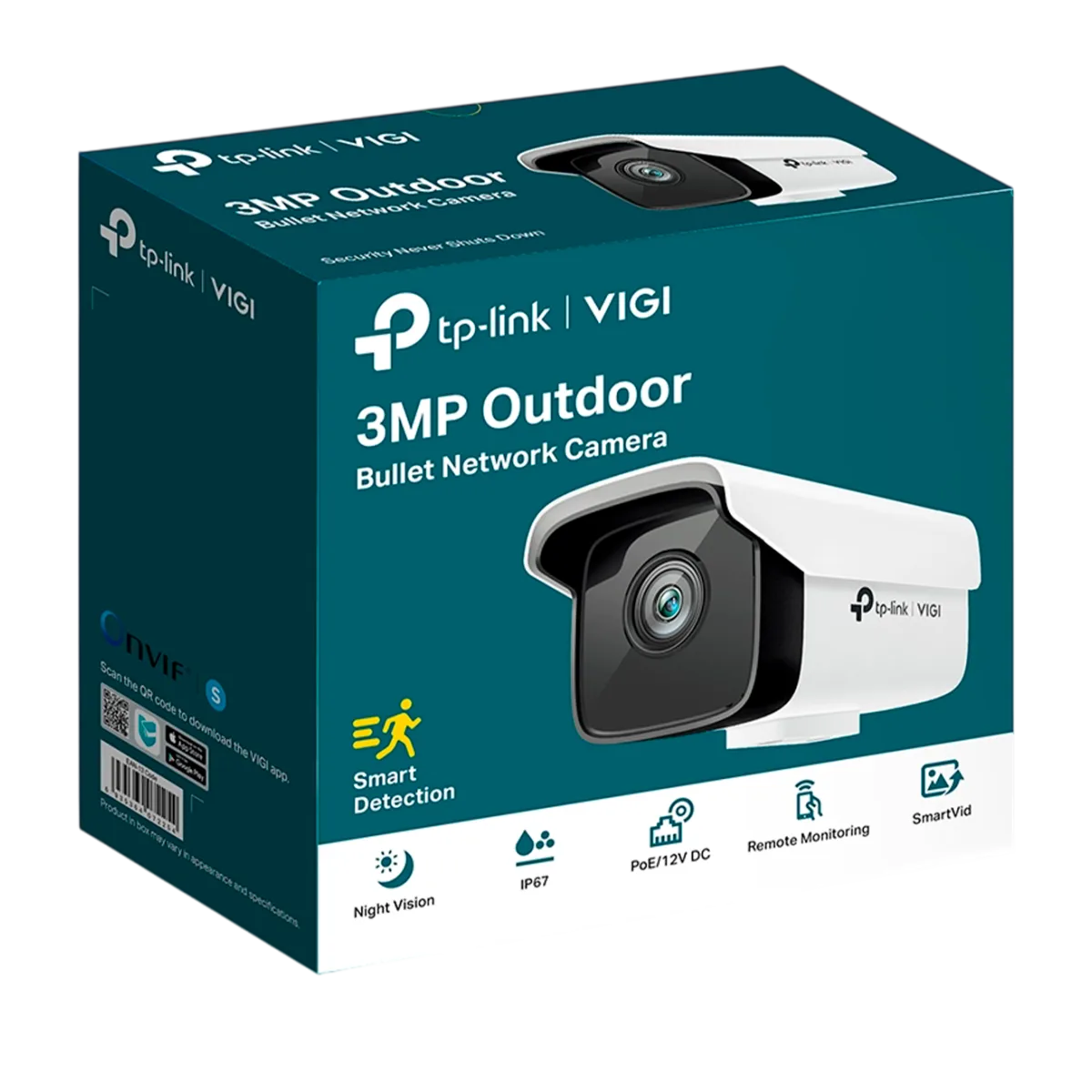 TP-Link VIGI C300HP-6 (6мм) / 3MP Уличная цилиндрическая IP-камера