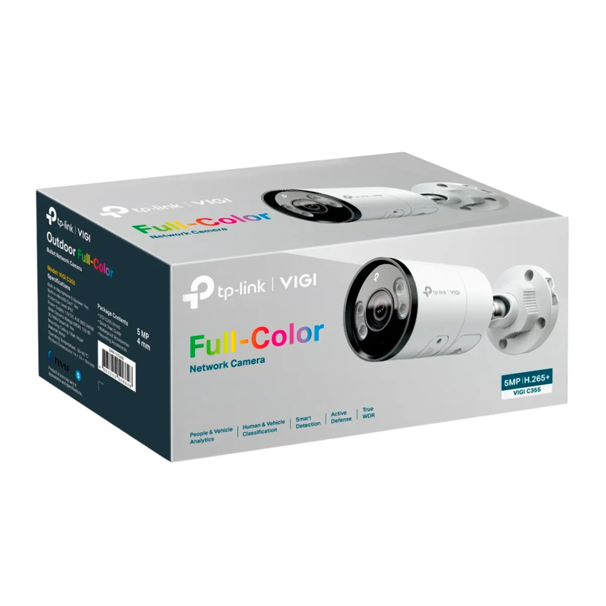 TP-Link VIGI C355 (6мм) / 5MP Full-Color Уличная цилиндрическая IP-камера