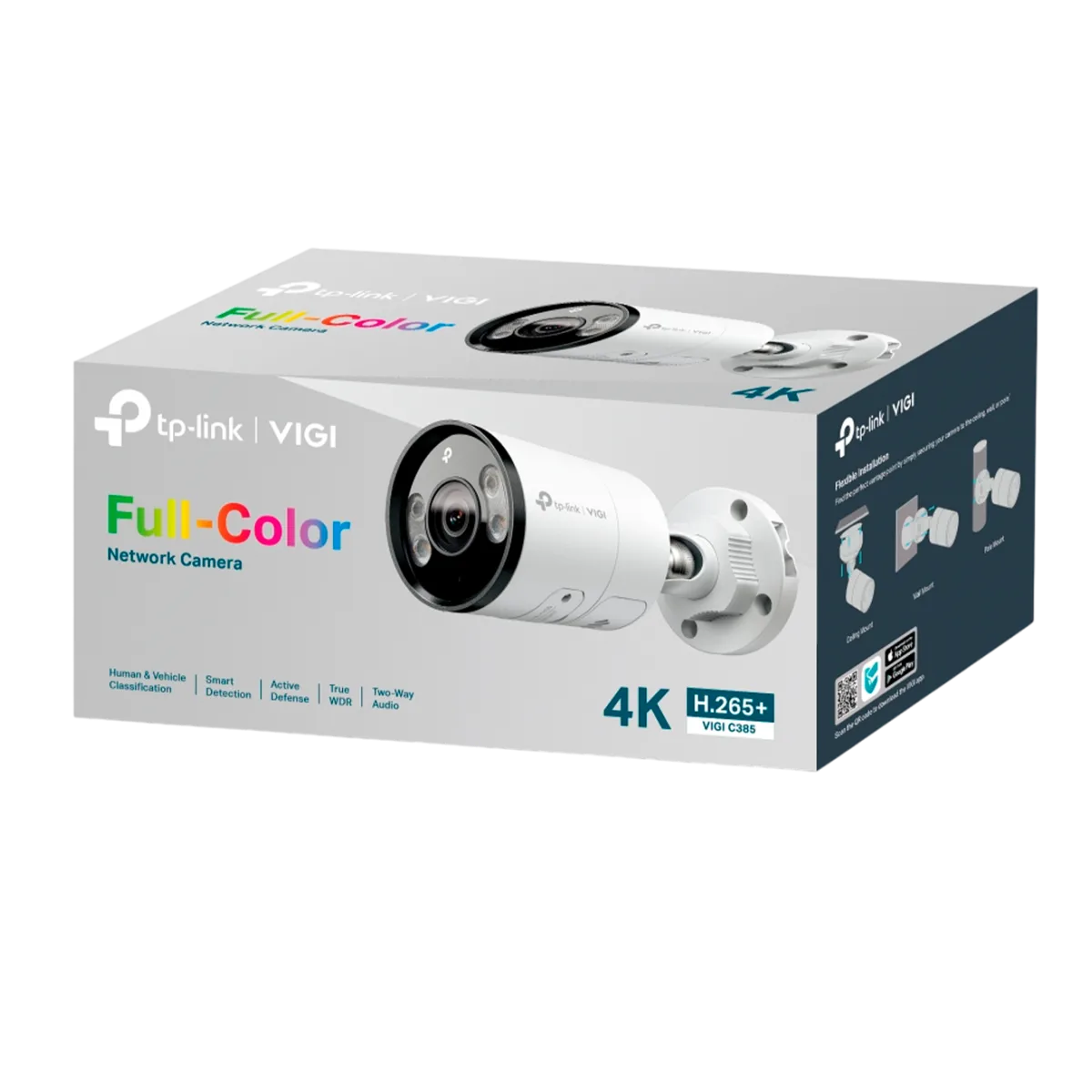 TP-Link VIGI InSight C385 (4мм) / 8MP Full-Color Уличная цилиндрическая IP-камера
