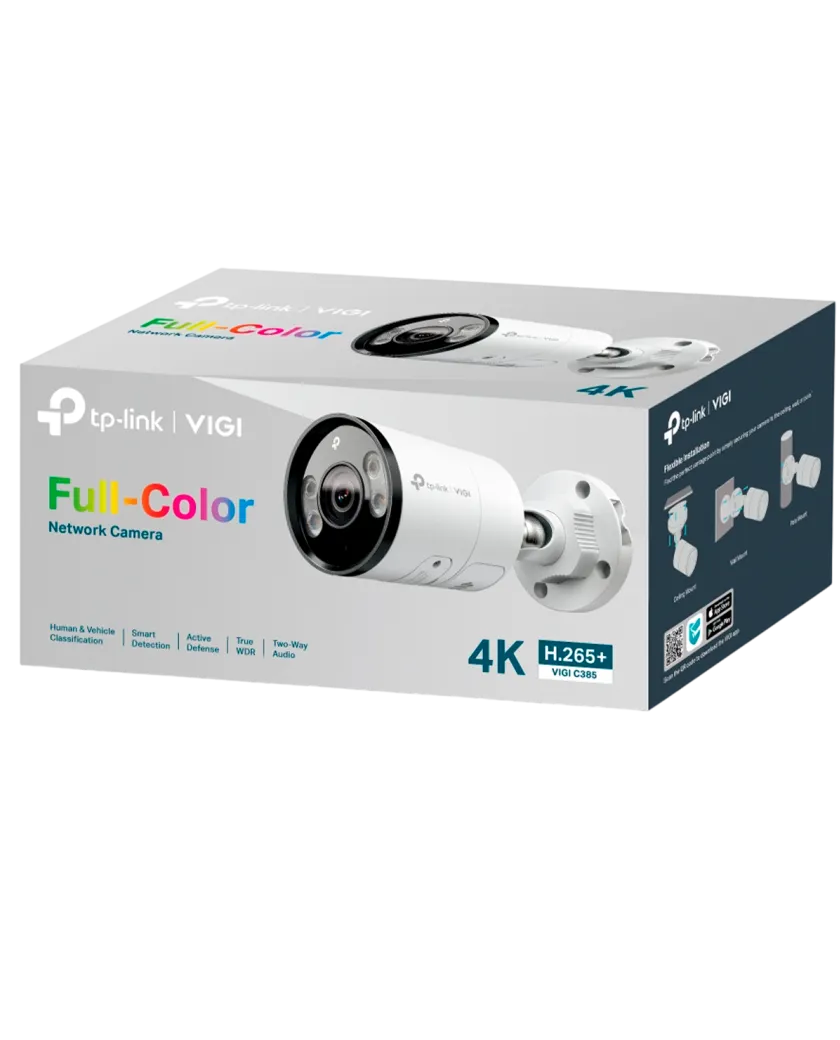 TP-Link VIGI InSight C385 (2.8мм) / 8MP Full-Color Уличная цилиндрическая IP-камера