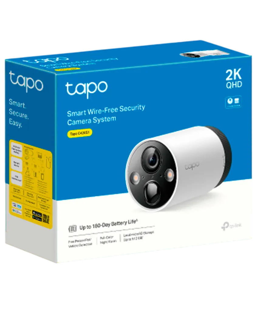 TP-Link Tapo C420S1 / Умная система видеонаблюдения с 1 камерой с аккумулятром и поддержкой ИИ
