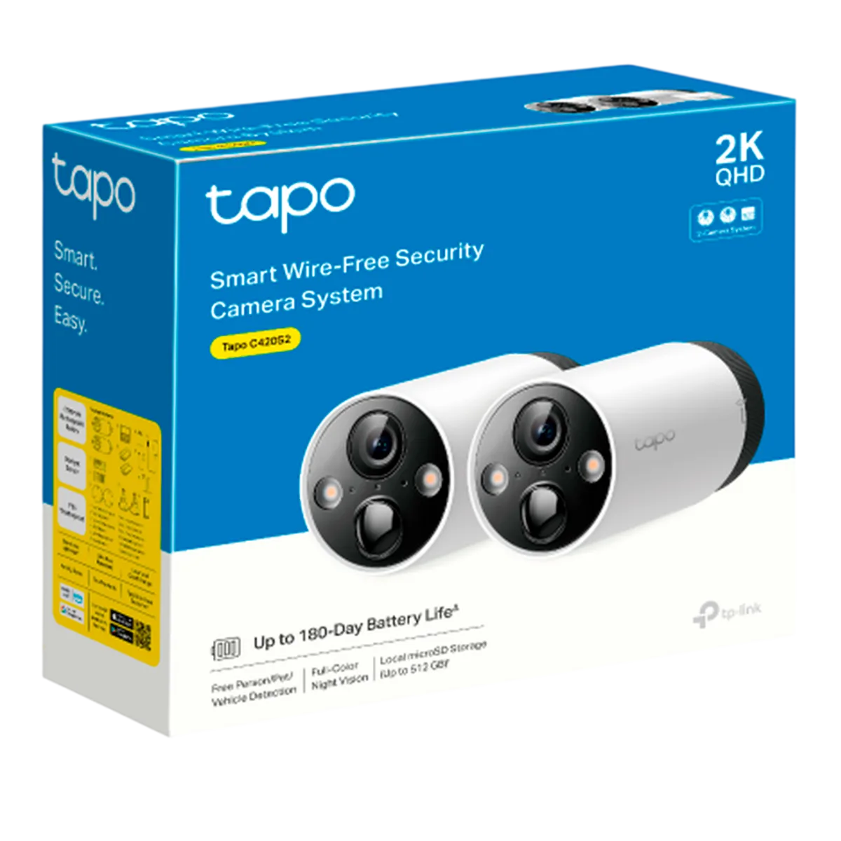 TP-Link Tapo C420S2 / Умная система видеонаблюдения с 2 камерами с аккумулятром и поддержкой ИИ