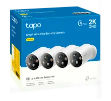 TP-Link Tapo C425 (4-pack) / Умная внутренняя/наружная камера с аккумулятором и поддержкой ИИ