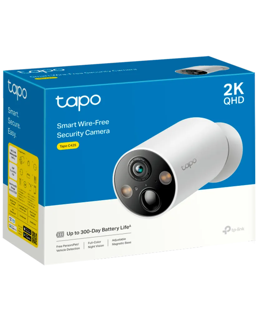 TP-Link Tapo C425 KIT / Комплект умной камеры с поддержкой ИИ и солнечной панели