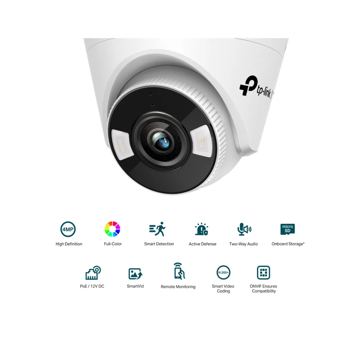 TP-Link VIGI C440 (4мм) / 4MP Full-Color Турельная IP-камера