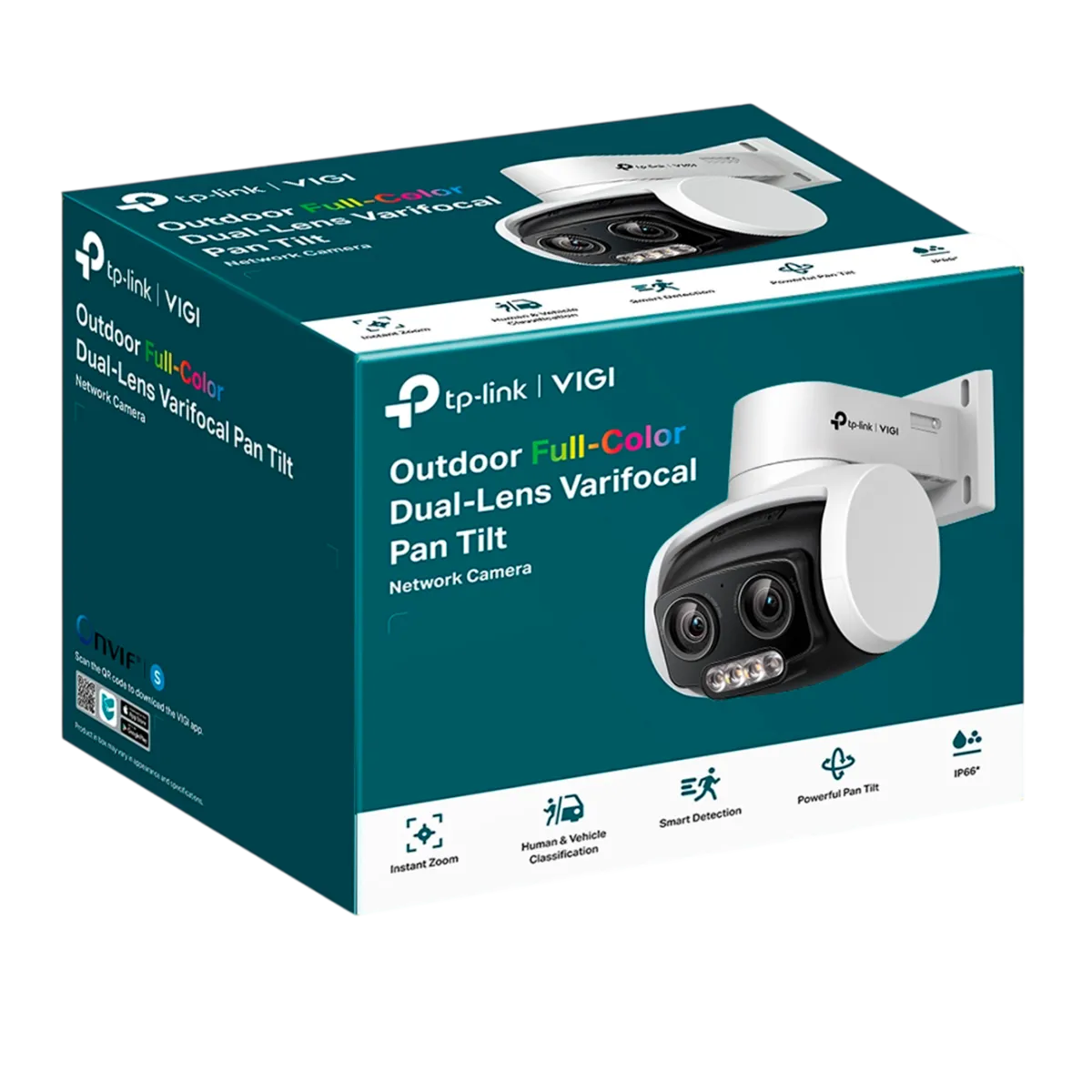 TP-Link VIGI C540V / 4MP Full-Color Уличная поворотно-наклонная варифокальная IP-камера с двумя объективами