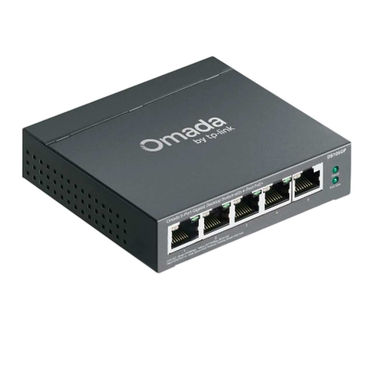 TP-Link Omada DS105GP / 5-портовый гигабитный неуправляемый рабочий коммутатор с 4-портовым PoE+
