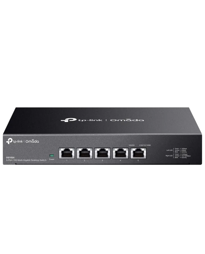 TP-Link Omada DS105X / 5-портовый 10G неуправляемый настольный коммутатор