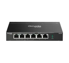 TP-Link Omada DS106P / 6-портовый 10/100 Мбит/с неуправляемый настольный коммутатор с 4-портовым PoE+