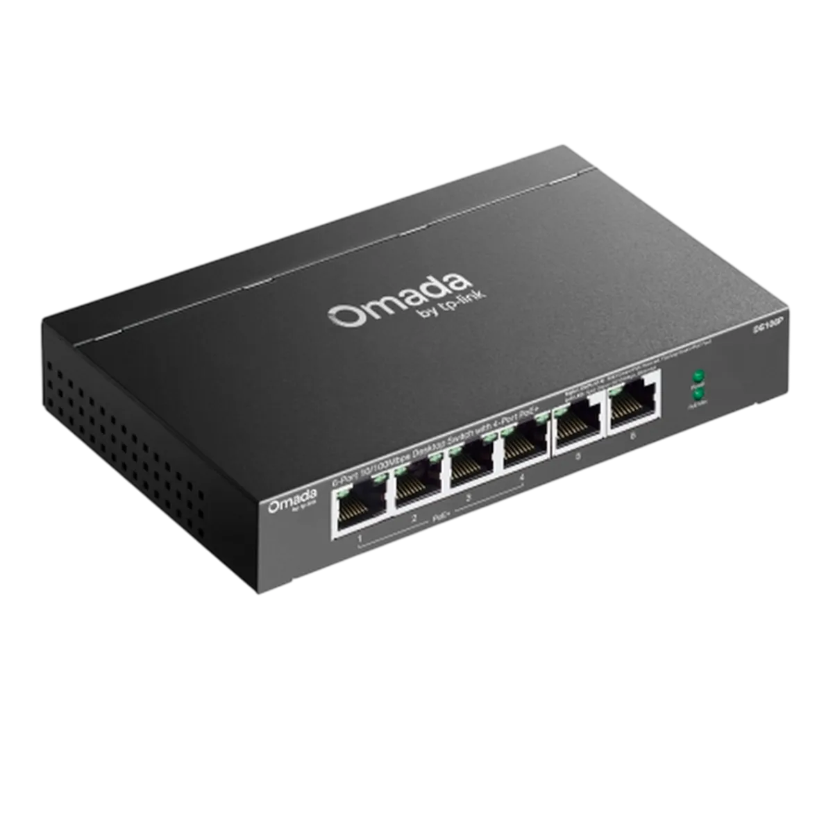 TP-Link Omada DS106P / 6-портовый 10/100 Мбит/с неуправляемый настольный коммутатор с 4-портовым PoE+