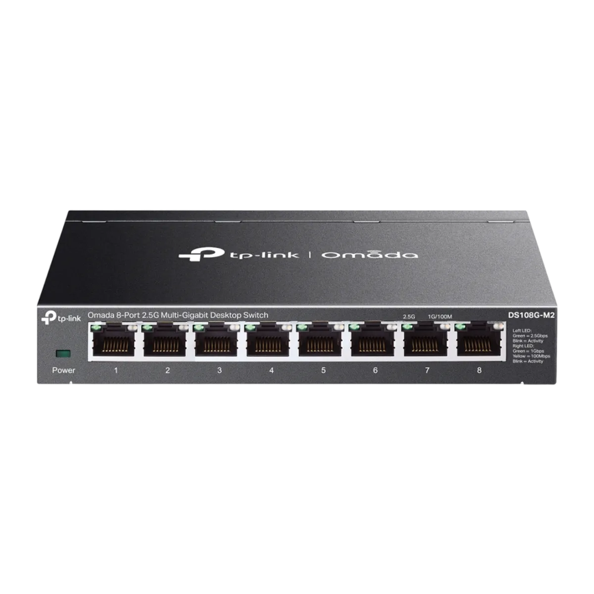 TP-Link Omada DS108G-M2 / 8-портовый 2.5G мультигигабитный неуправляемый настольный коммутатор