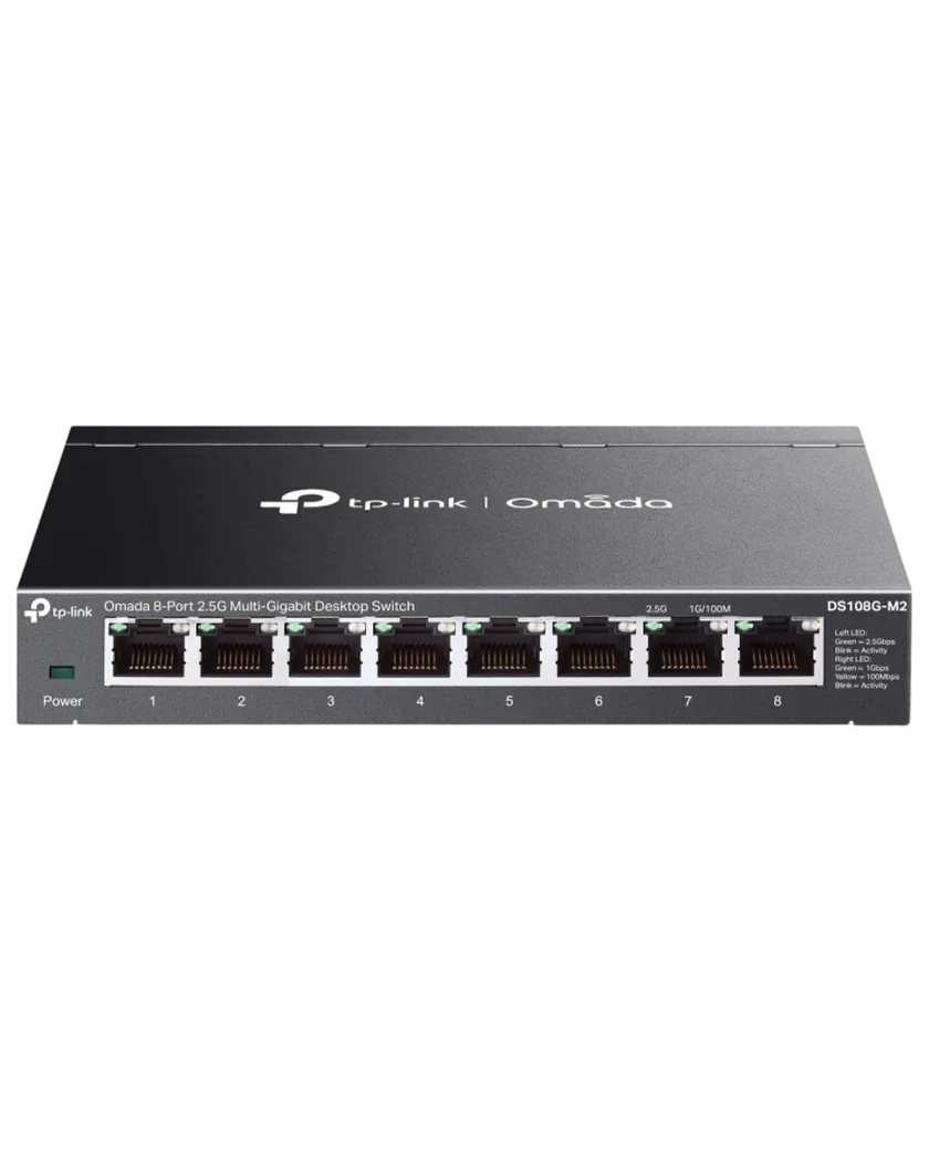 TP-Link Omada DS108G-M2 / 8-портовый 2.5G мультигигабитный неуправляемый настольный коммутатор