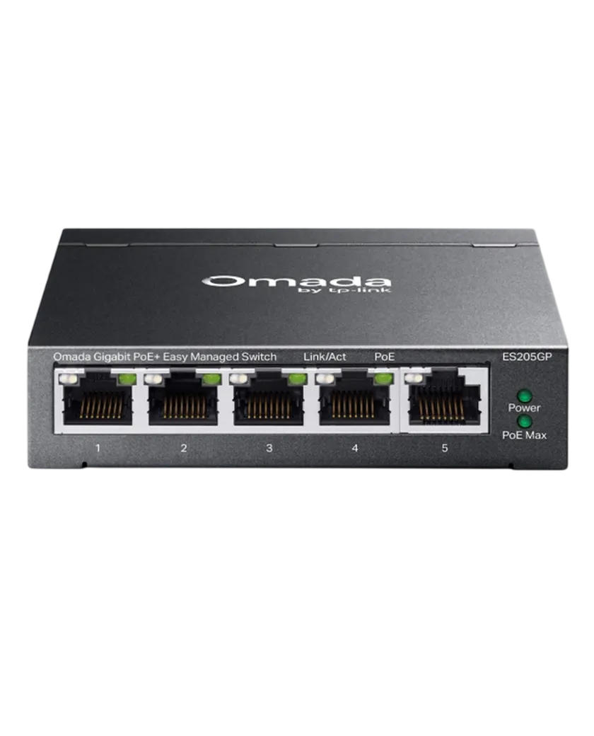 TP-Link Omada ES205GP / Коммутатор 5-портовый гигабитный Easy Managed с 4 портами PoE+