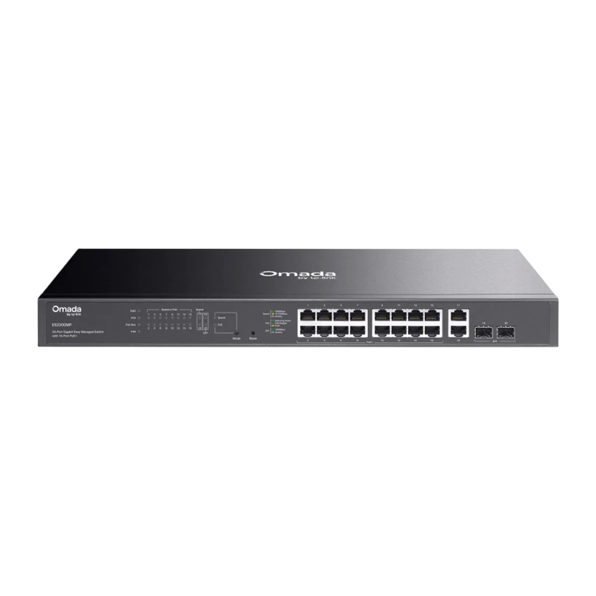 TP-Link Omada ES220GMP / Коммутатор 20-портовый гигабитный Easy Managed с 16 портами PoE+