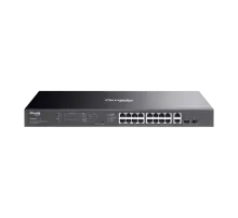 TP-Link Omada ES220GMP / Коммутатор 20-портовый гигабитный Easy Managed с 16 портами PoE+