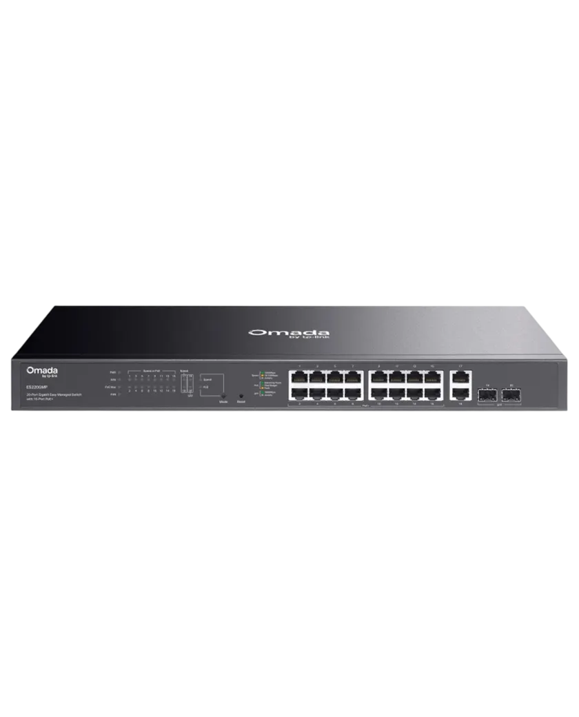 TP-Link Omada ES220GMP / Коммутатор 20-портовый гигабитный Easy Managed с 16 портами PoE+