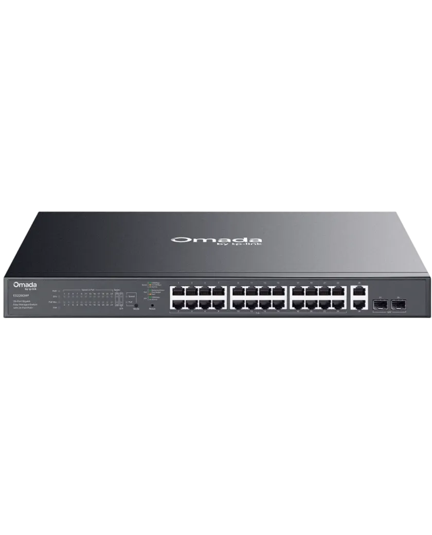 TP-Link Omada ES228GMP / Коммутатор 28-портовый гигабитный Easy Managed с 24 портами PoE+