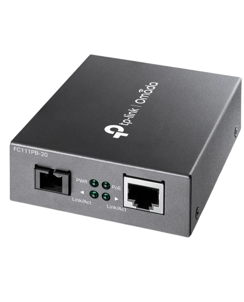TP-Link Omada FC111PB-20 / Медиаконвертер WDM 10/100 Мбит/с с 1-портовым PoE