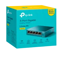 TP-Link LS105G / Коммутатор неуправляемыйс 5 портами 10/100/1000 Мбит/с