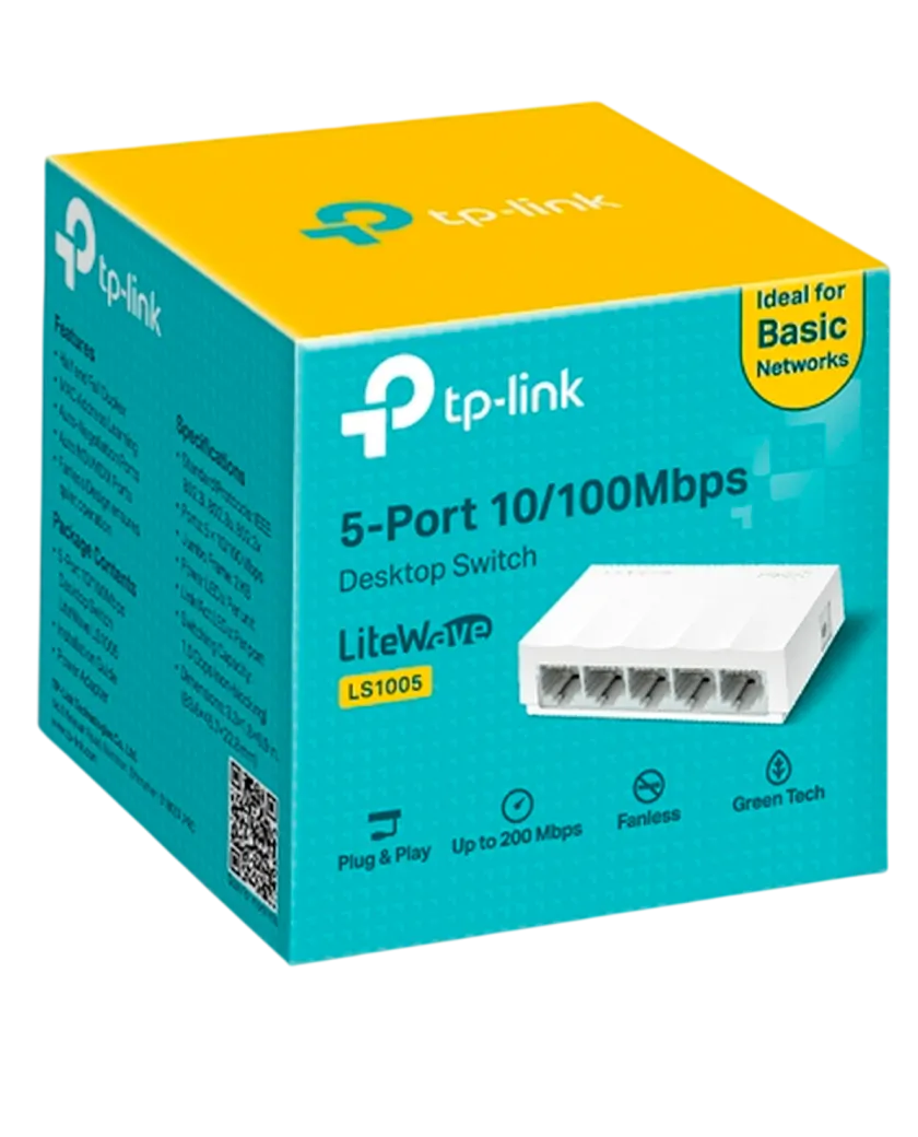 TP-Link LS1005 / Коммутатор неуправляемый 5-портовый 10/100 Мбит/с